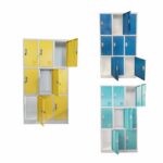 Гардеробер троен колор со 9 врати 90/45/185