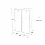 Гардеробер двоен колор 80/40/120 - Image 10