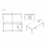 Маса конференциска Монако 240х120х75см - Image 10