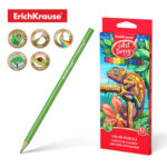 Triangular color pencils Safari 12 colors, ErichKrause