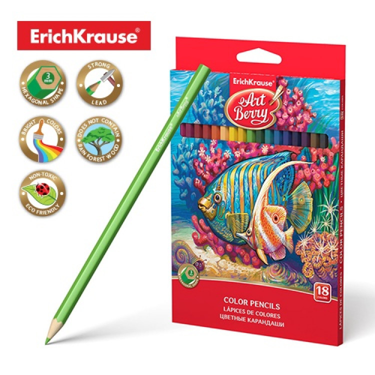 Дрвени боици шестаголни 1/18 Боици дрвени 1/18 шестаголни АртБери Erich Krause - Image 1