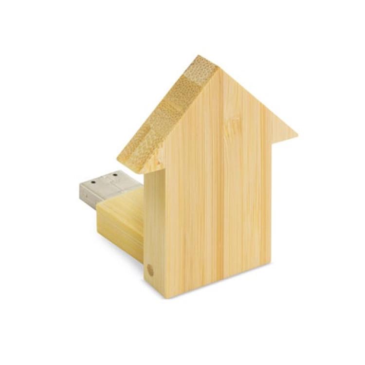 BAMBOO USB 32GB Еко УСБ стик 32ГБ бамбус куќа - Image 1