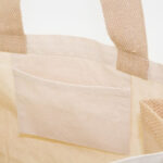 Canvas cotton bag with handles,lateral parts in natural jute - Image 3
