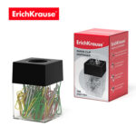 Magnetic paper clip dispenser with 100 colored clips