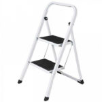 Metal ladder with 2 steps
